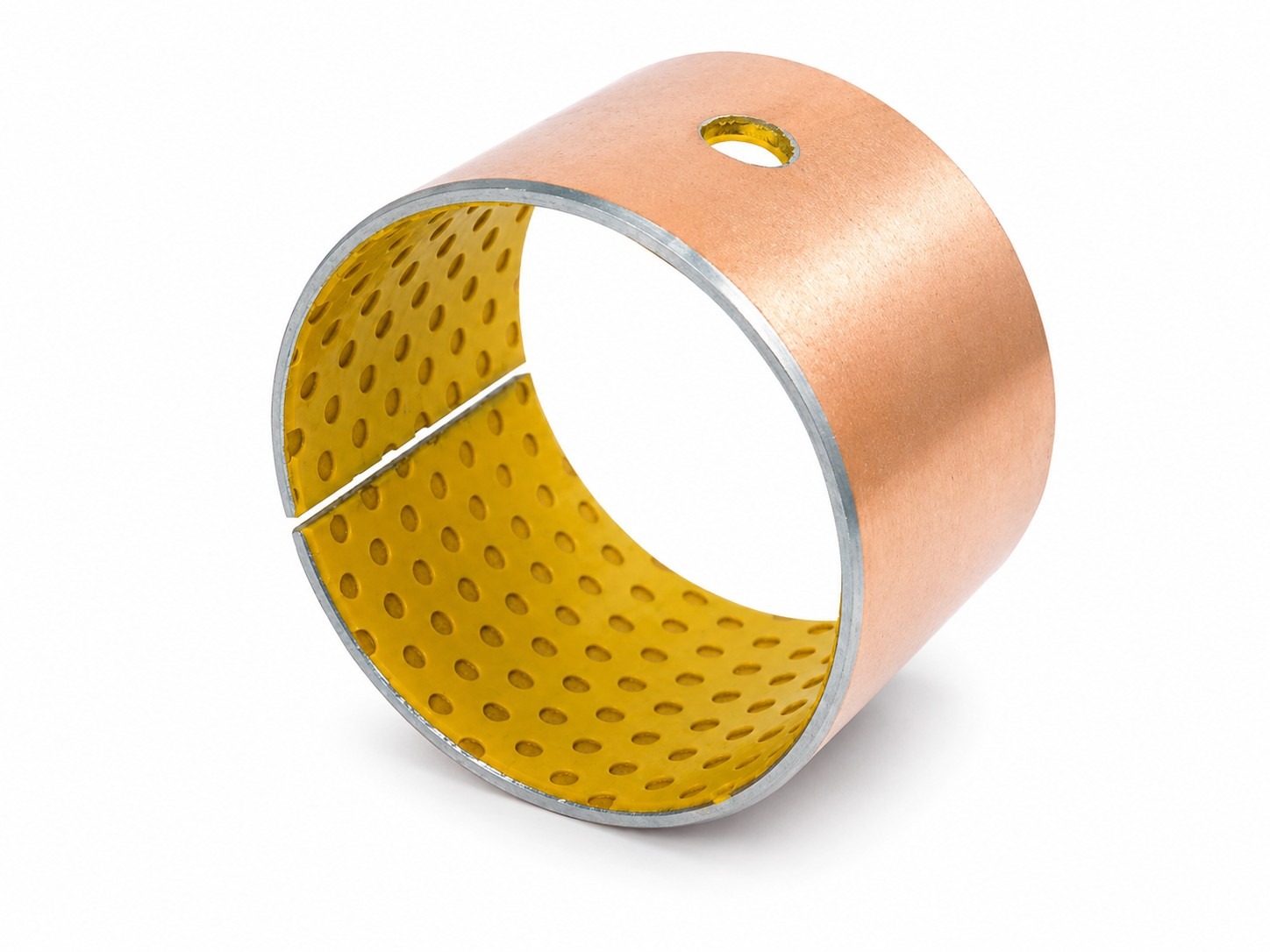 NBR MB6040DX PTFE-Lined Steel-Backed Plain Cylindrical Bush 60.0x65.0x40.0mm