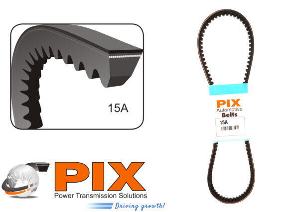 PIX 15A-850 Automotive Cogged V-Belt (15A Section) - 850mm