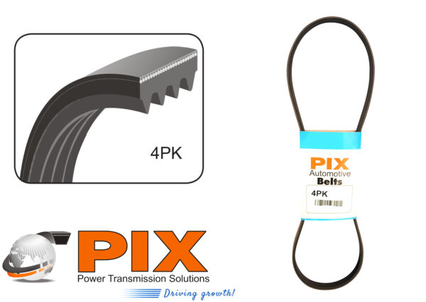 PIX 4PK-865 Automotive Ribbed (Micro-V) Belt (4PK - 4 Ribs) - 865mm