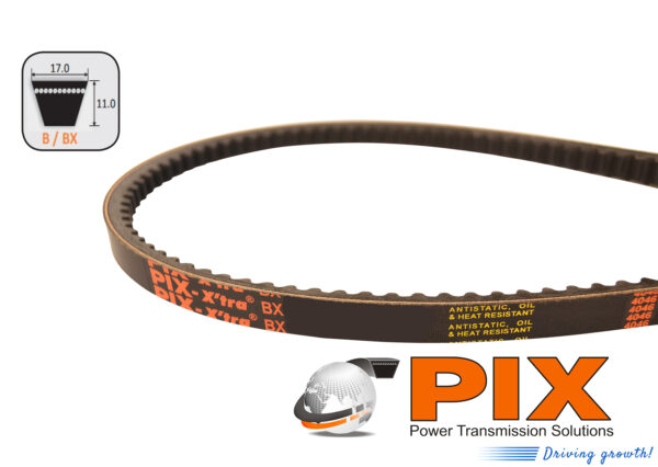 PIX BX-66 Cogged Raw-Edge V-Belt (BX Section) - 66″ Inside Length