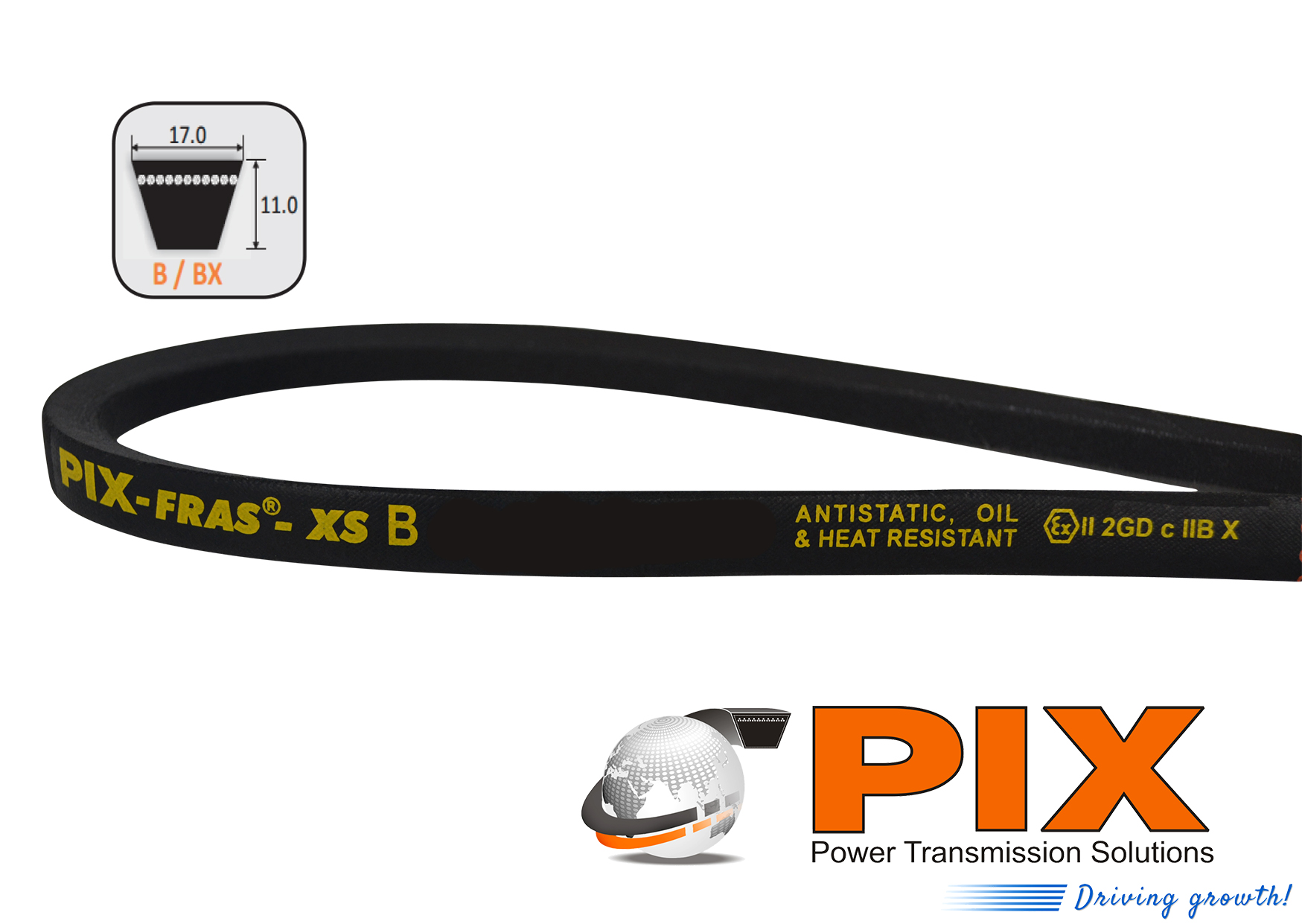 PIX B69-FRAS FRAS V-Belt (B Section) - 69″ inside length