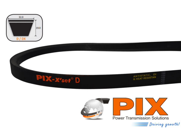 PIX D-97 Classical V-Belt (D Section) - 97″ Inside Length
