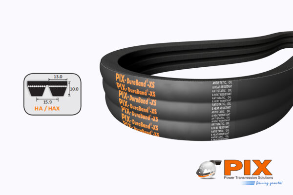 PIX HA-102 Banded V-Belt (A Section) - 102″ base length