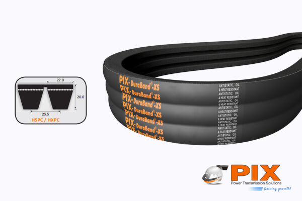 PIX HSPC-3750 Banded V-Belt (SPC Section) - 3750mm base length
