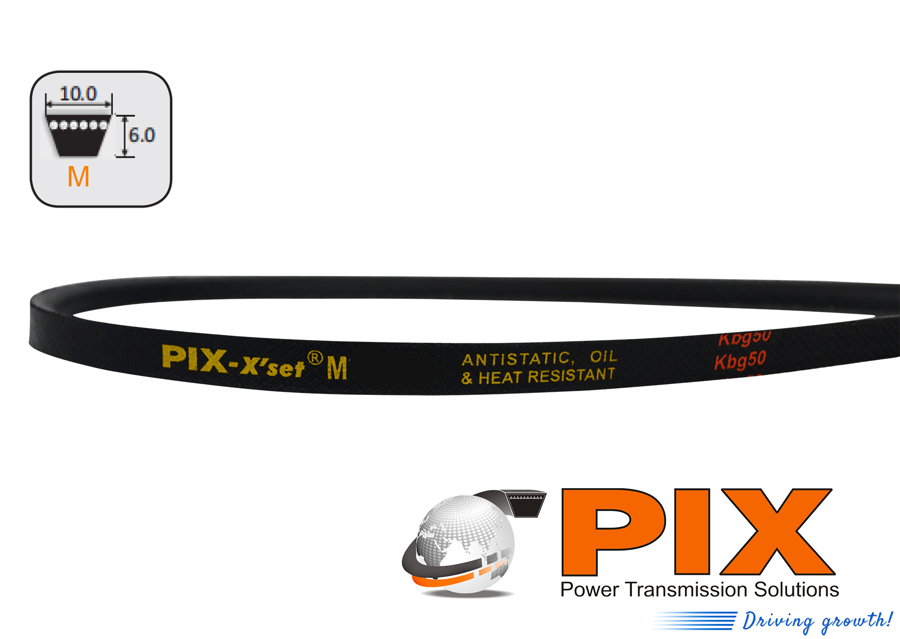 PIX M-48 Classical V-Belt (M Section) - 48″ Inside Length