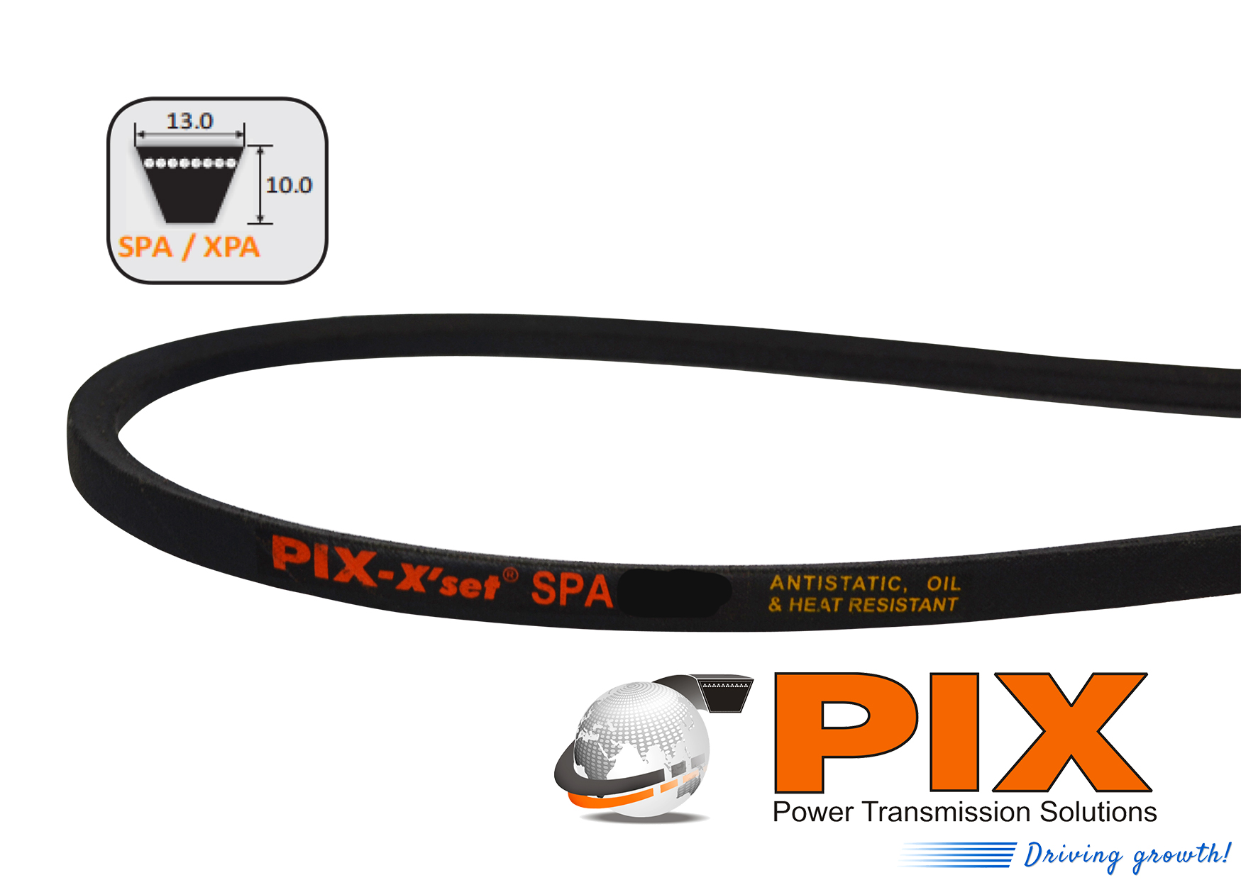 PIX SPA-1000 Wedge V-Belt (SPA Section) - 1000mm Pitch Length