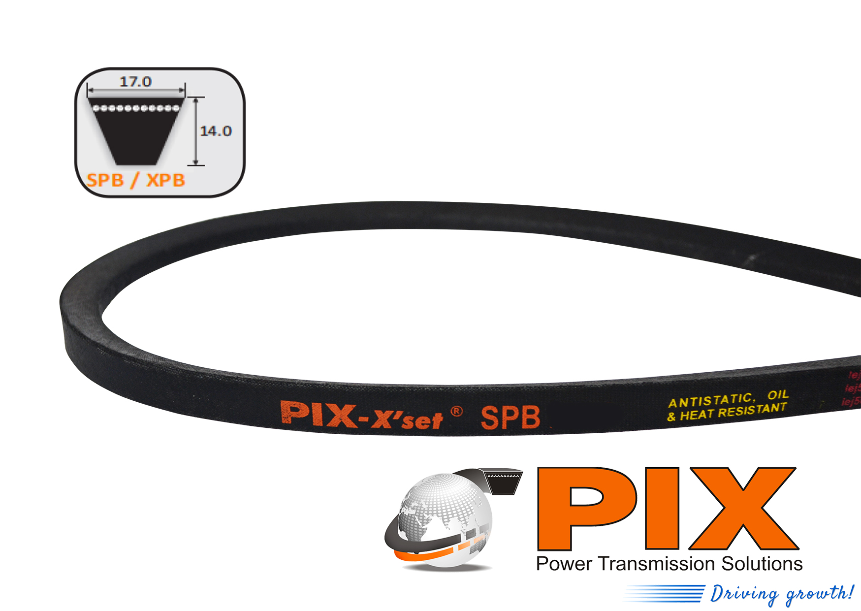 PIX SPB-1450 Wedge V-Belt (SPB Section) - 1450mm Pitch Length