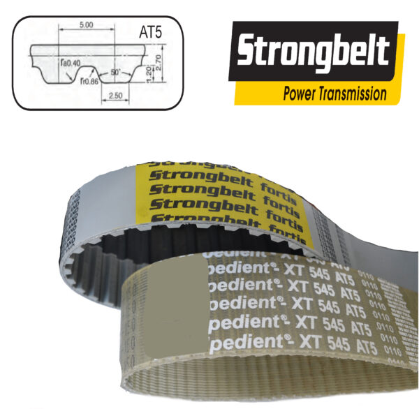 Strongbelt AT5-610 Polyurethane Timing Belt (AT5 Pitch) - 610mm Pitch Length