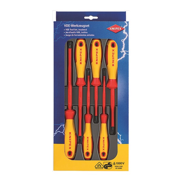 Knipex 1000V Screwdriver Set - 6pc