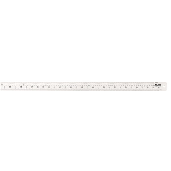 Toledo Stainless Steel Single Sided Rule Metric & Imperial - 3000mm