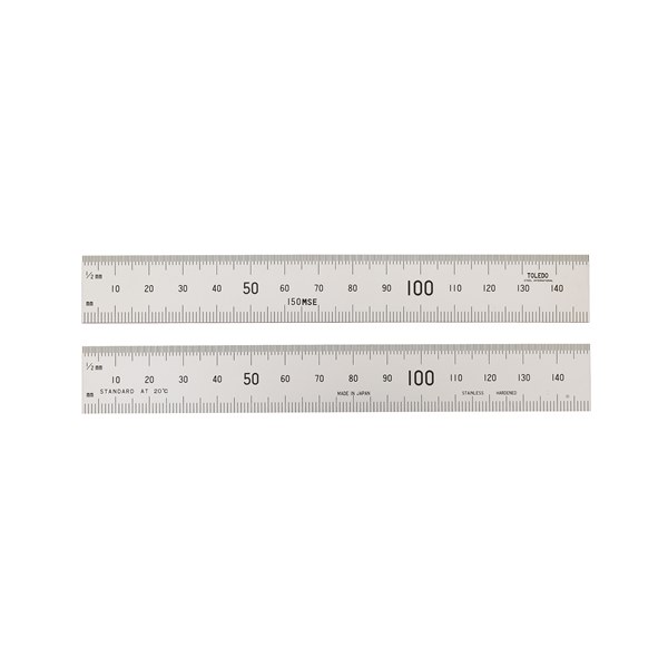 Toledo Stainless Steel Double Sided Rule Metric