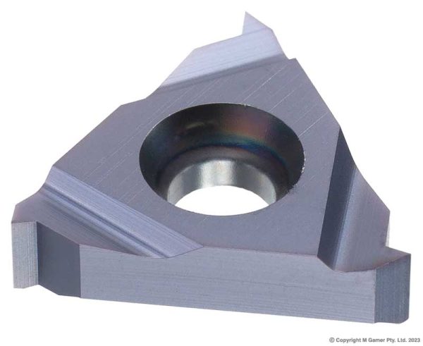 Harlingen 16IRA60 60deg x 0.5~1.5mm Right Handed Internal TiAlN Micro - Grain Carbide Threading Insert - Pack of 10