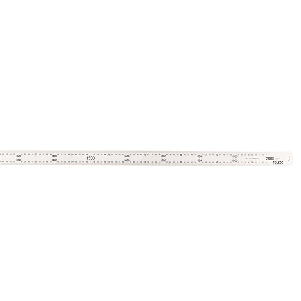 Toledo Stainless Steel Single Sided Rule Metric - 2000mm
