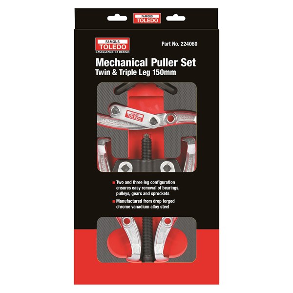 Toledo Twin & Triple Leg Mechanical Puller Set - 75mm