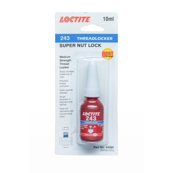Loctite 243 Threadlocker - Medium Strength - Blue - 10ml Bottle