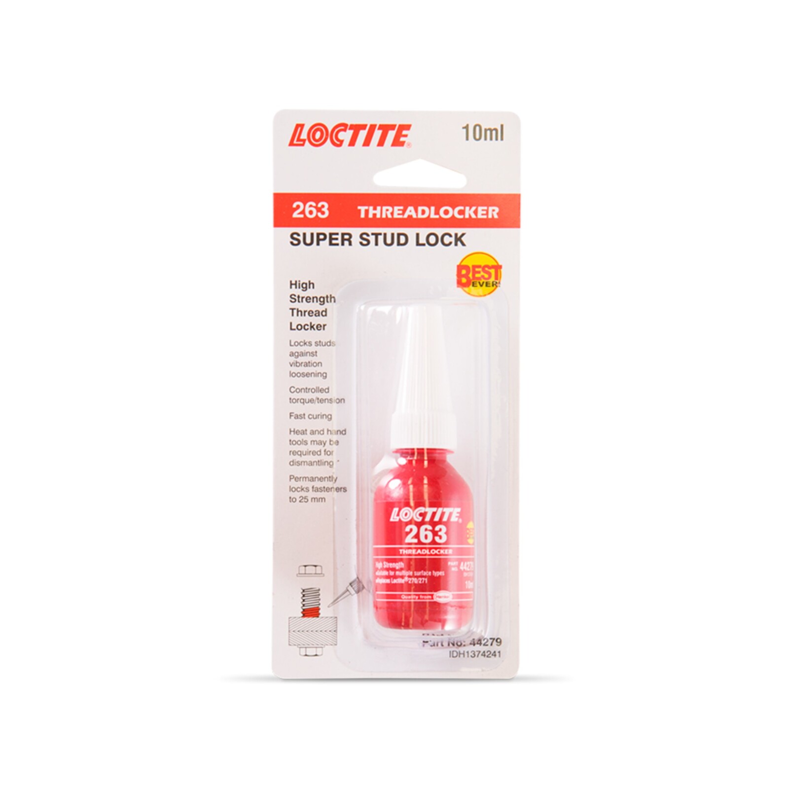 Loctite 271 Threadlocker - High Strength - Red - 10ml Bottle