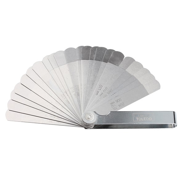Toledo Feeler Gauge - Dual Straight 22 Blade Metric/Imperial 0.102-0.686mm (0.004" - 0.686mm 0.027")