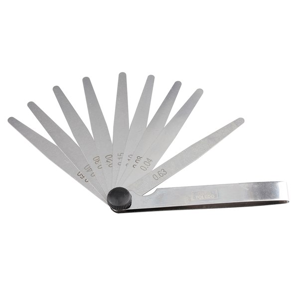 Toledo Tapered Feeler Gauge - 10 Blade Metric (0.04 - 0.63mm)