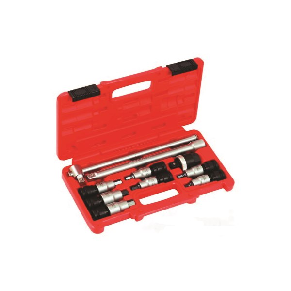 Toledo Universal Joint Socket Set (1/2" Sq. Dr.) SAE Hex 1/8"-3/8" 10 Pc.