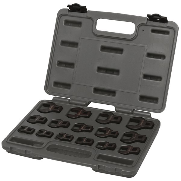 Toledo Crowfoot Wrench Set 3/8" - Metric (10 - 26mm) 15 Pc