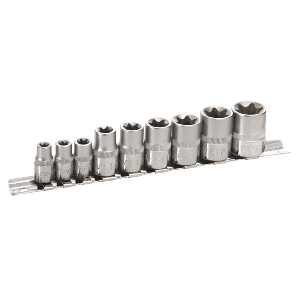Toledo E-Star Socket Set 1/4" & 3/8" - 9 Pc.