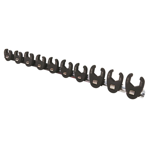 Toledo Crowfoot Wrench Set Flared 3/8" & 1/2" - SAE (3/8" - 15/16") 10 Pc