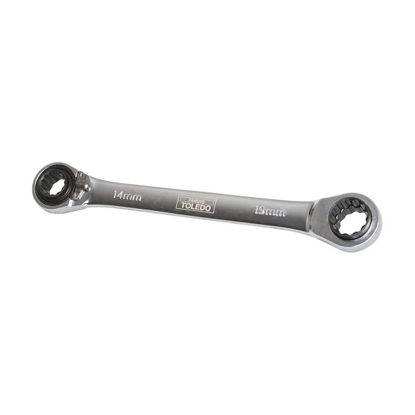 Toledo Ratchet Wrench, Dual Head - Metric 14, 17, 18, 19 (mm)