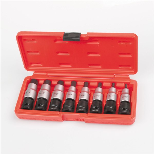 Toledo Universal Joint Socket Set (1/2" Sq. Dr.) SAE Hex 3/16"-5/8" 8 Pc.