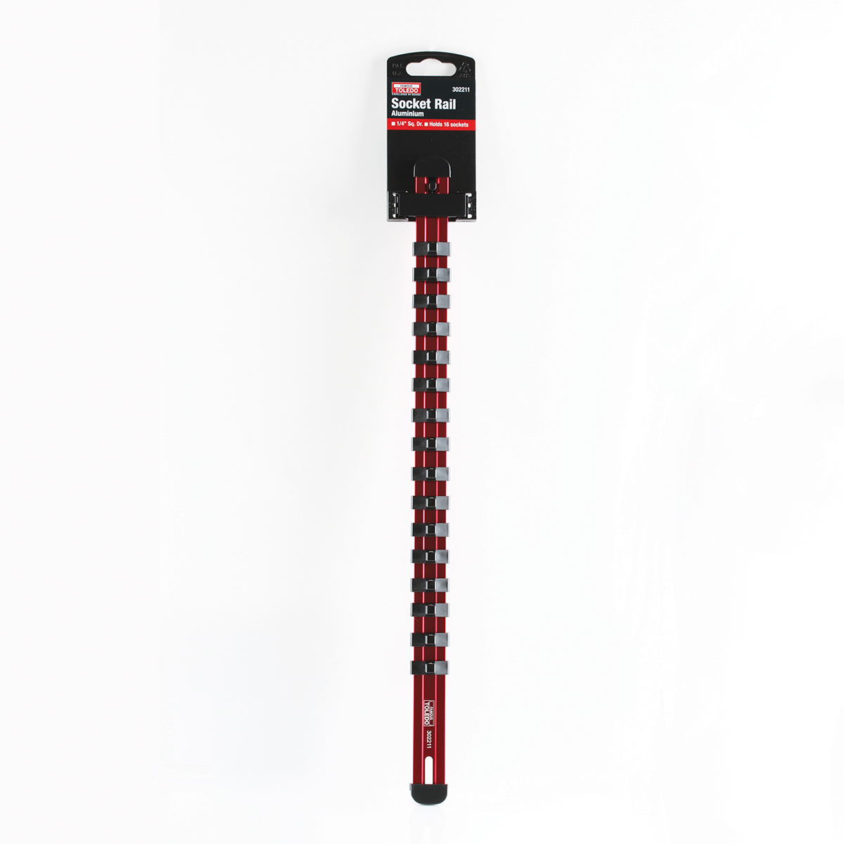 Toledo Aluminium Socket Rail 1/4" - Heavy Duty