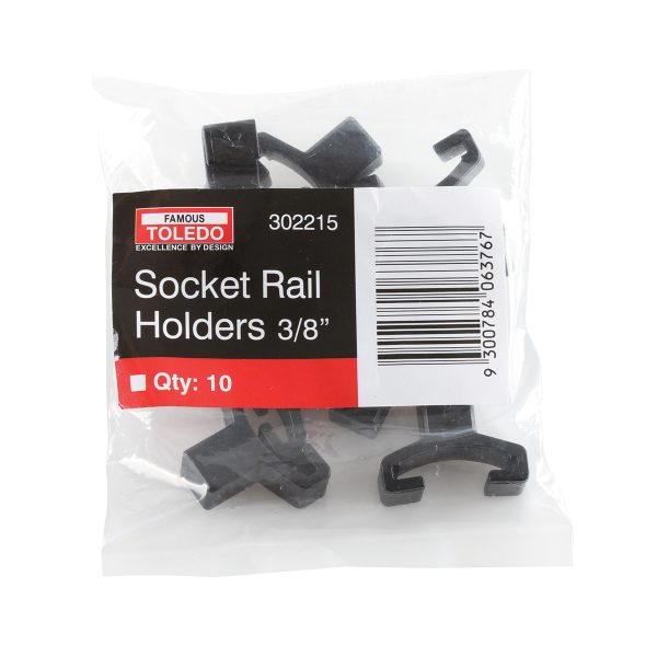 Toledo Socket Rail Holders 3/8" - 10 Pack