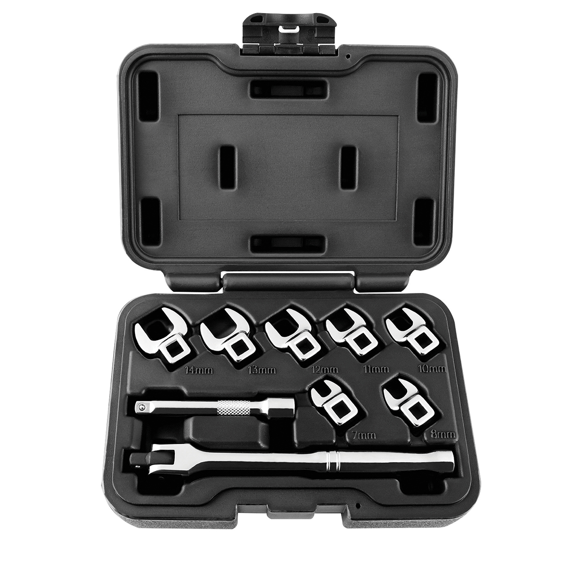 Toledo Crowfoot Wrench Set 1/4" - Metric Straight 9 Pc