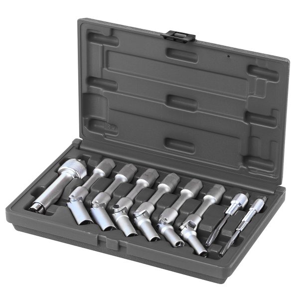 Toledo Glow Plug Socket Sets Universal Jointed 9 Pc