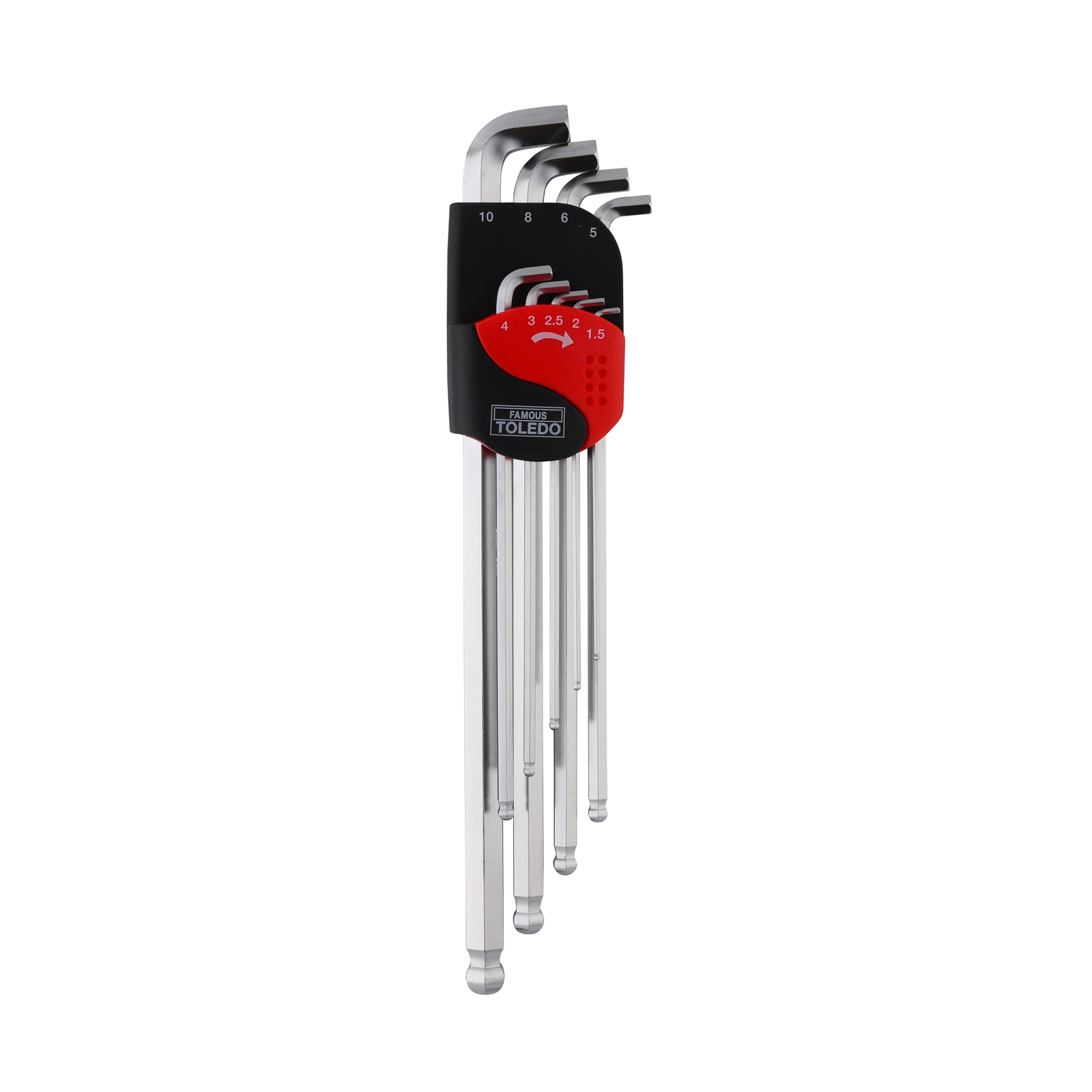 Toledo Hex Key Set Ball Point Stubby Metric - 9Pc