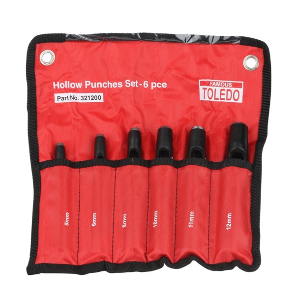 Toledo Hollow Wad Punch Set - 6 Pc.