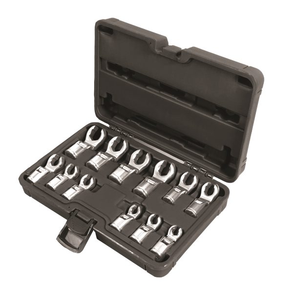 Toledo Crowfoot Wrench Set 3/8" - Metric Flared (8 - 19mm) 12 PC