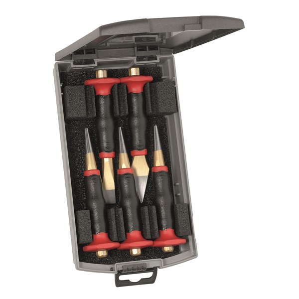 Rennsteig Chisel & Punch Set with Handguards - 5 Piece