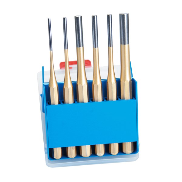 Rennsteig Parallel Pin Punch Set - Plastic Storage Case 6 Piece