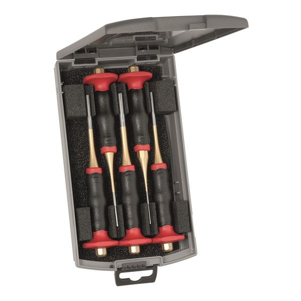 Rennsteig Parallel Pin Punch Set with Handguards - 5 Piece