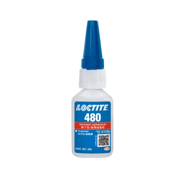 Loctite 480 Instant Adhesive Rubber Toughened Peel Res - Black - 20g Bottle