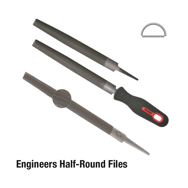 Toledo Half Round File Bastard - 100mm