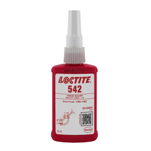 Loctite 542 Threadsealant - Medium Strength - Hydraulic Fast Cure - 50ml Bottle