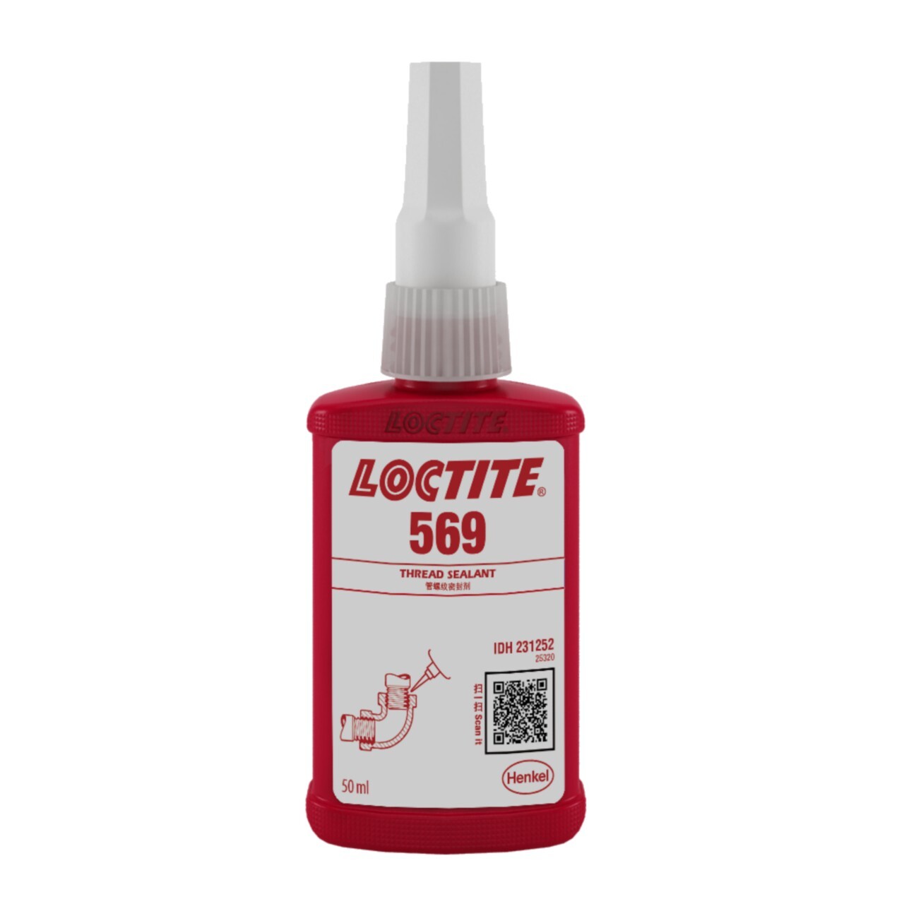 Loctite 569 Thread Sealant - Low Strength - Hydraulic - Fast Cure - 250ml Bottle