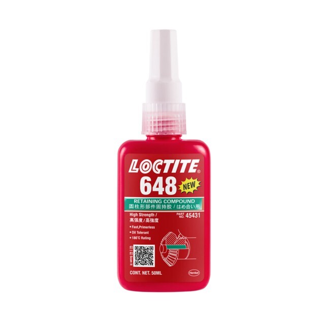 Loctite 648 Retaining Compound - High Strength - Fast Cure - 50ml Bottle