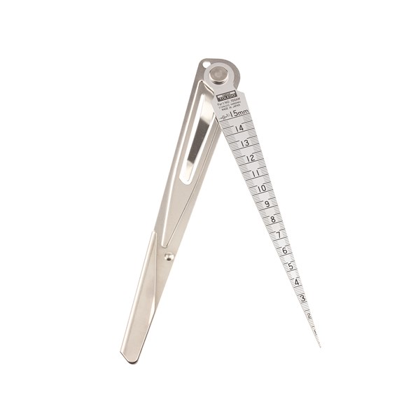 Toledo Taper Gauge - With Hanger Hole Metal Case & Pocket Clip 1-15mm