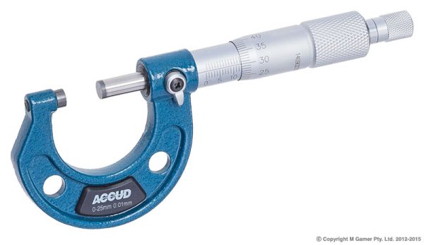 Accud AC-321-001-01 25mm Metric Outside Micrometer