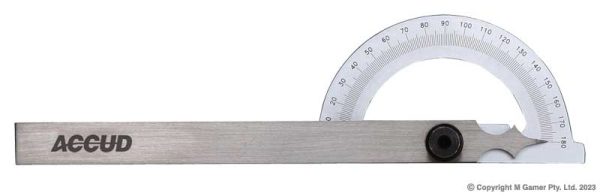 Accud AC-812-005-01 180deg Protractor & 150mm Combination Square
