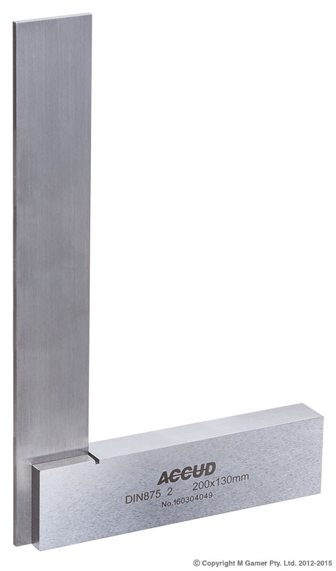 Accud AC-845-008-02 200mm Wide Base Machinist Square