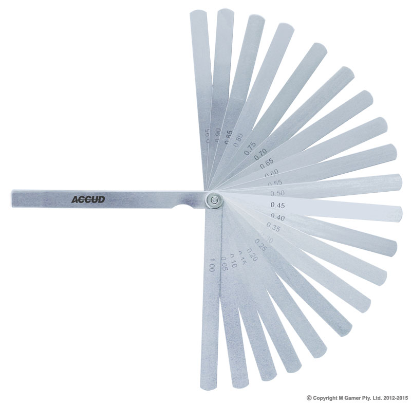 Accud AC-913-100-20 150mm Feeler Gauge 20 Leave Set
