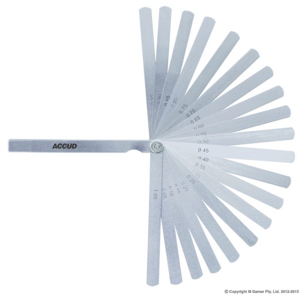 Accud AC-915-100-20 300mm Feeler Gauge 20 Leave Set