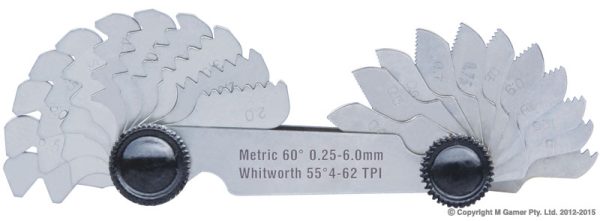 Accud AC-925-062-52 60deg Metric & 55deg Whitworth Thread Gauge